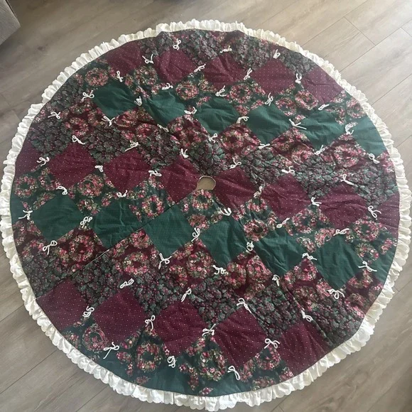 Vintage Patchwork Christmas Tree Skirt 58