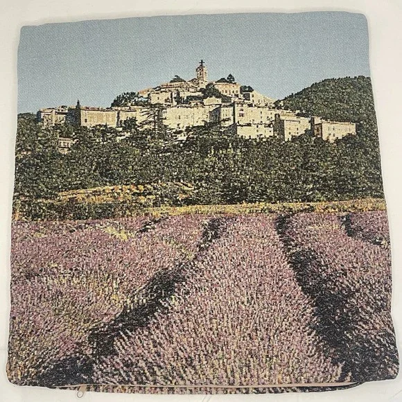 Woven Tapestry Lavender Fields Provence French Scene Made in France 16