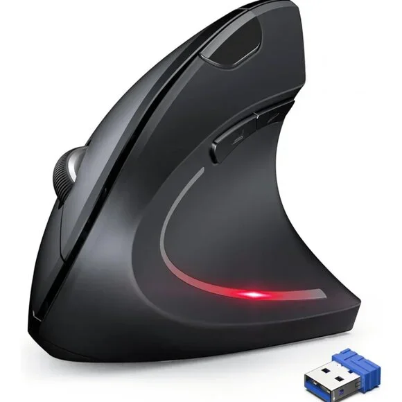 Techrise brand 2.4 Ghz optical vertical mouse for desktop, PC, mac books