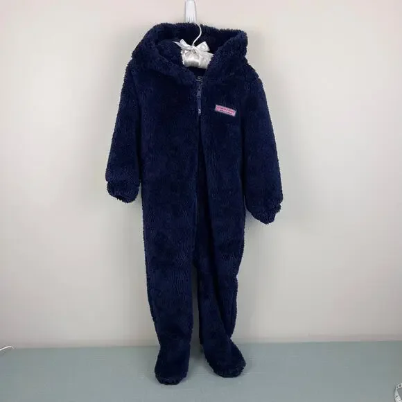 Vineyard Vines Baby Teddy Hooded Bunting Nautical Navy 12-18 Months