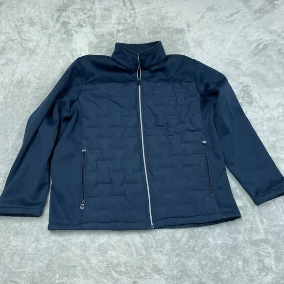 Nautica Mens XXL Navy Full Zip Jacket Polyester Shell & Lining a1039