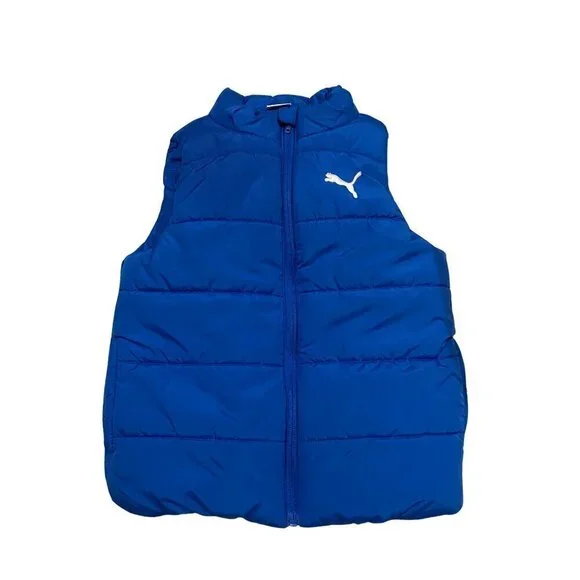 Puma Boy's Blue Puffer Vest - Size XS 5/6 - Like New!