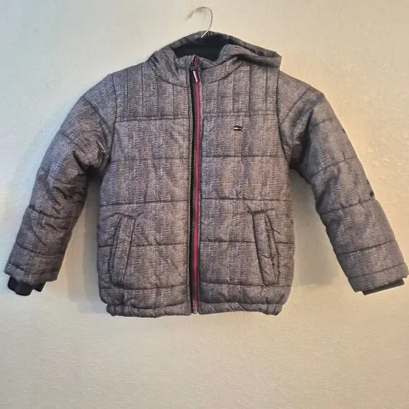 Boy's Tommy Hilfiger Fleece-lined Puffer Jacket: Unisex Kids Waterproof Winter