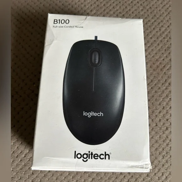 Logitech B100 Full-Size Corded Mouse