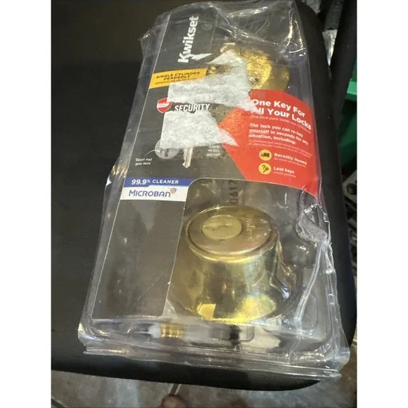 Kwikset Single Cylinder Deadbolt POLISHED BRASS #660 96600-747