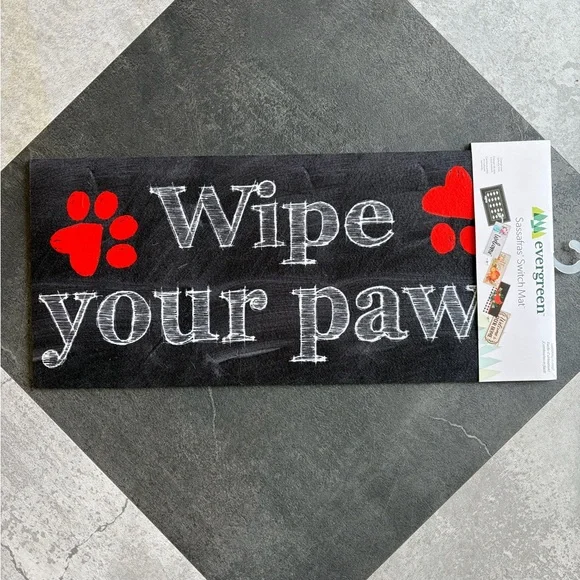 NWT - Sassafras Mat insert - “Wipe Your Paws”