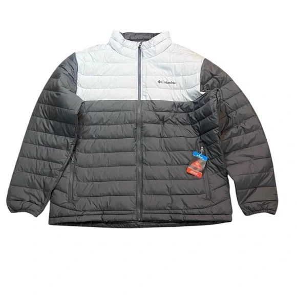 Columbia Men’s XXL Powder Lite Insulated Jacket 169800 Puffer Grey/white