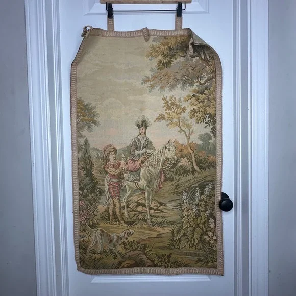 VTG French Country Tapestry Wall‎ Hanging Cottagecore Victorian Decor Romantic