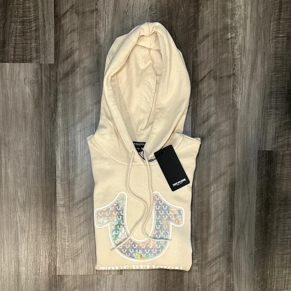 True Religion Foil Metallic Arch Hoodie - Small