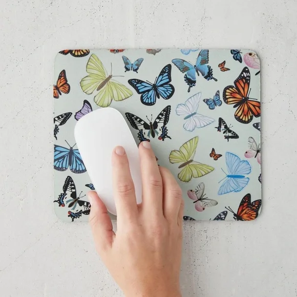 Retro UO Printed Butterflies Mouse Pad