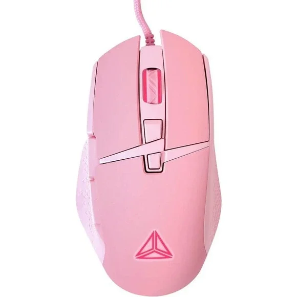 Copied - Pink wired play mouse with USB Ergonomic Gaming cable with backlight
