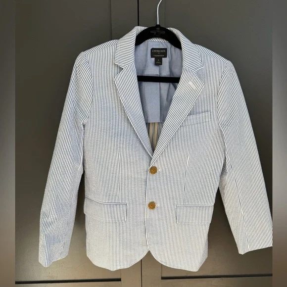 J. Crew | Crewcuts | Thompson Seersucker Light Blue Blazer | 10