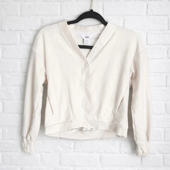 Athleta Girl Cardigan Cardi Jacket size medium 8-10 gym dance cheer layer