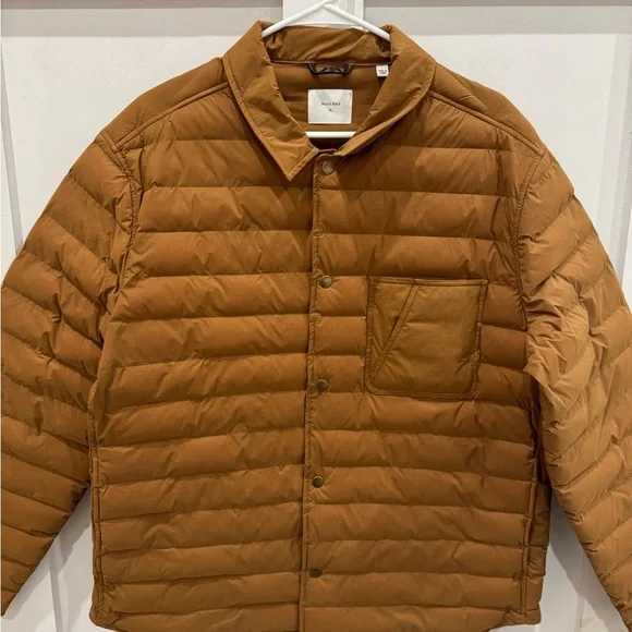 Billy Reid tan/deep mustard Puffer Jacket
