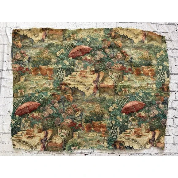 Vintage Romantic Scene French Country Tapestry Woven 26