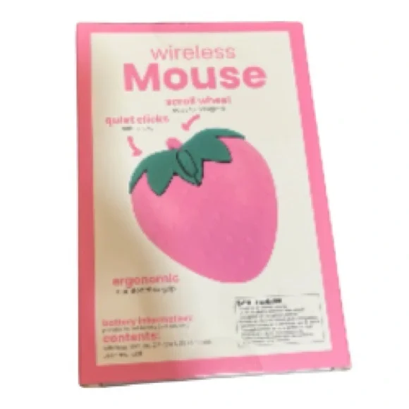 Wireless Pink Strawberry Mouse NEW IN BOX