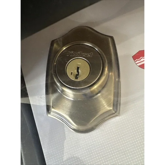 Kwikset Belleview Single Cylinder Antique Brass Handle Set‎ 96870 098