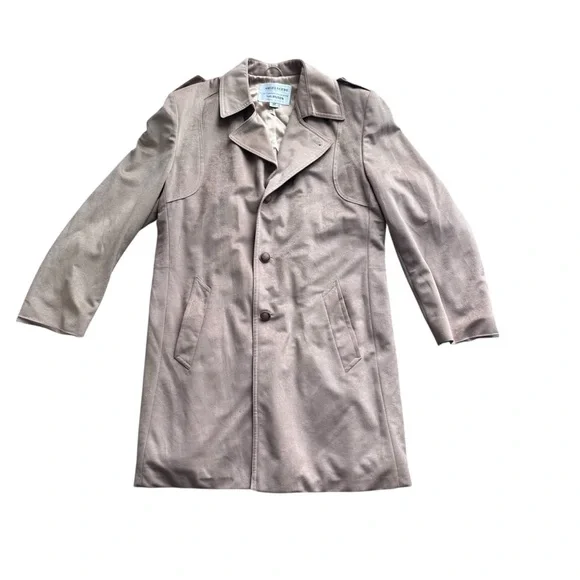 Vintage Angel Suede by Grais Men's Taupe Microsuede Coat‎ 42 Regular