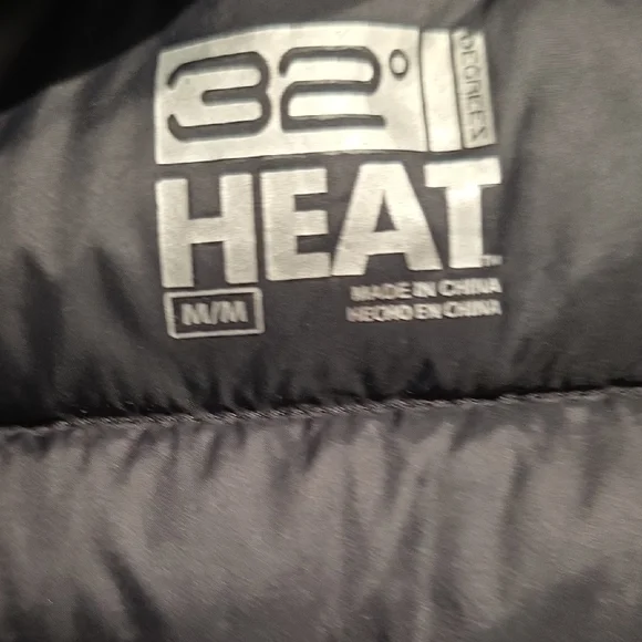 32 Degrees Weatherproof Down Filled Charcoal Puffer Vest