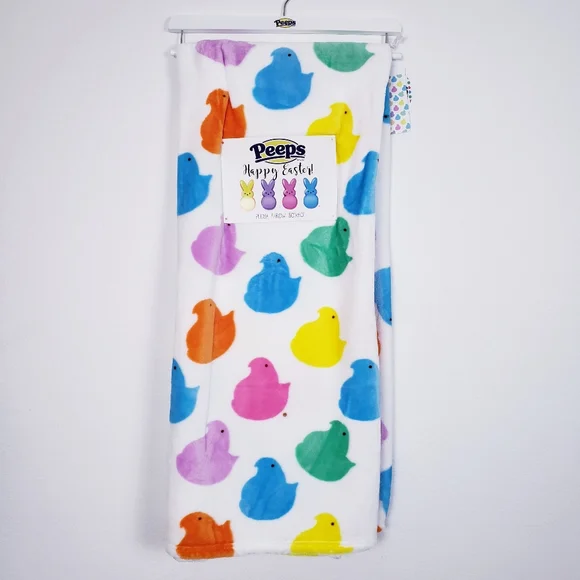 Peeps Easter Chicks Plush Throw Blanket 50