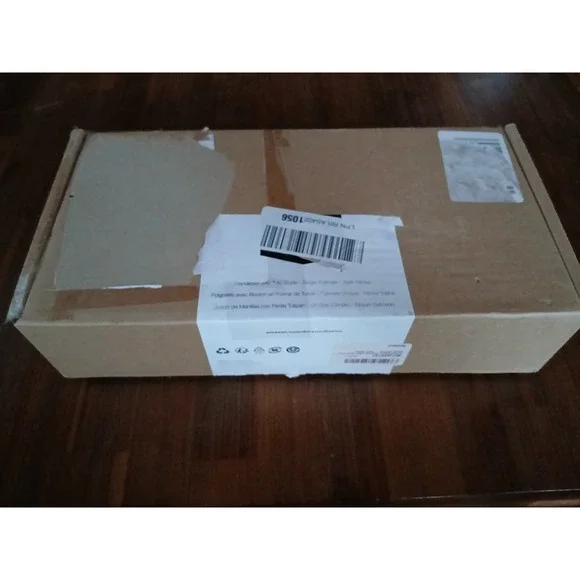 Amazon basics Handleset with Tulip Knob -‎ Single Cylinder - Stain Nickel A5
