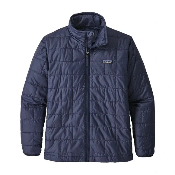 Patagonia Kids Nano Puff Navy Brick Quilt Insulated Lightweight spring Jacket 12