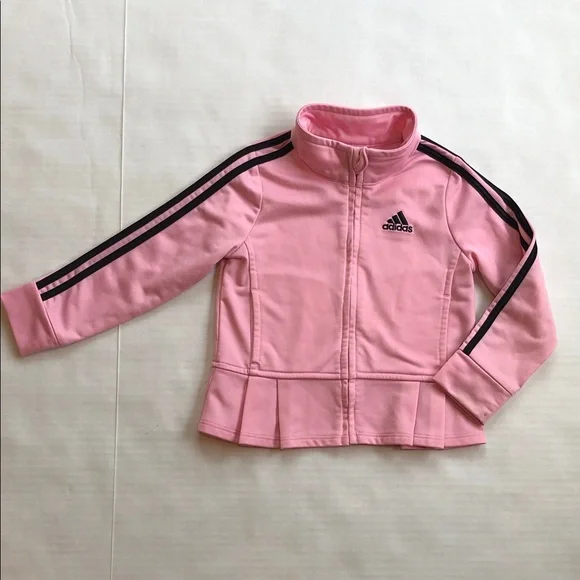 Adidas Girl’s Pink Peplum Jacket Size 24M