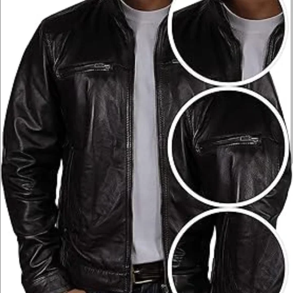 Vintage Levi’s Feaux Leather Zip Up Biker/Motorcycle Style Jacket