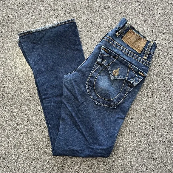 True Religion Corey Big T Jeans Mens 30x32 Heritage Bootcut Thick Stitch USA