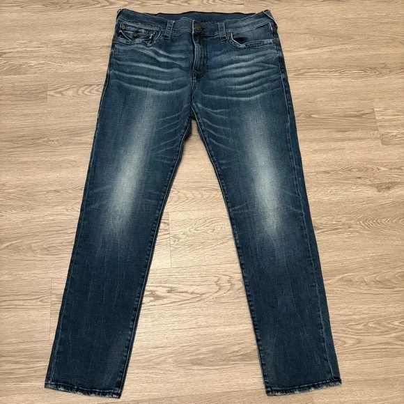 True Religion Jeans GENO Flap Single End Relaxed Slim Size 38