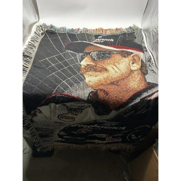 Vintage Racing Legend # 3 Dale Earnhardt Sr. Wall Woven Tapestry 48 X 60