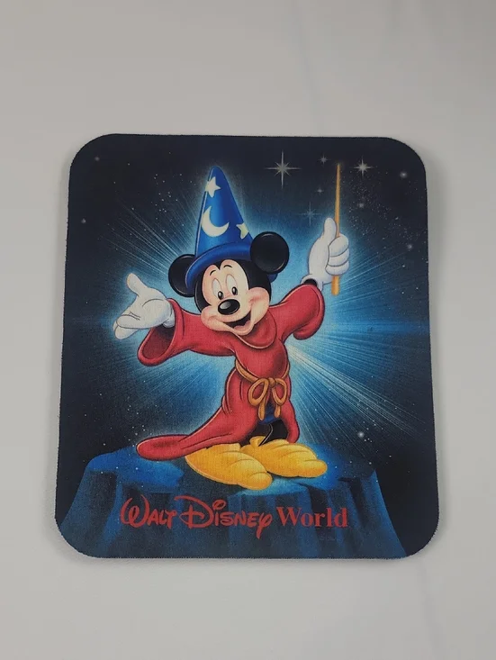 Disney Sorcerer Mickey Mouse Black Blue Red Mouse Pad