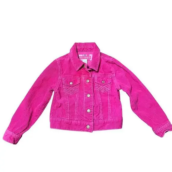 Vintage Y2K Old Navy Pink Corduroy Jacket Size Girls XS