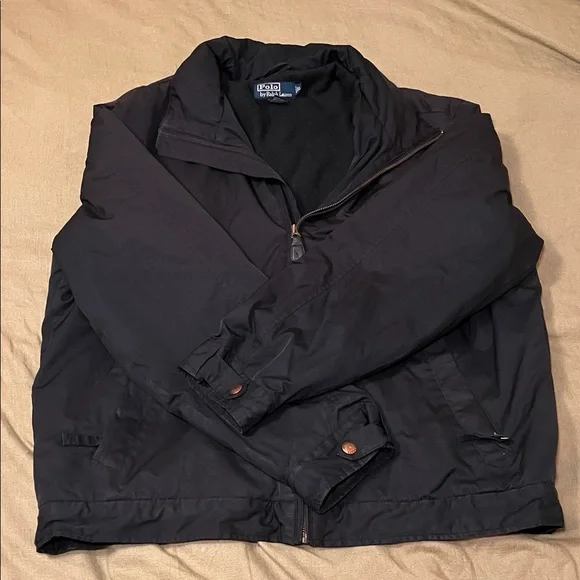 Vintage Polo by Ralph Lauren Men's Navy Windbreaker