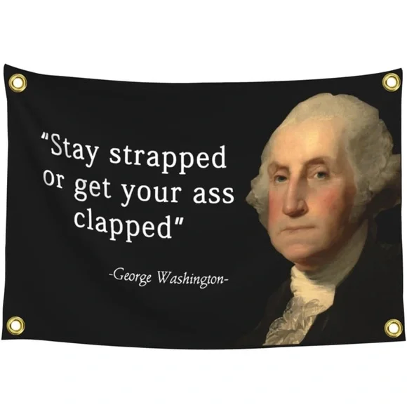 Black and White George Washington Quote Wall Decor