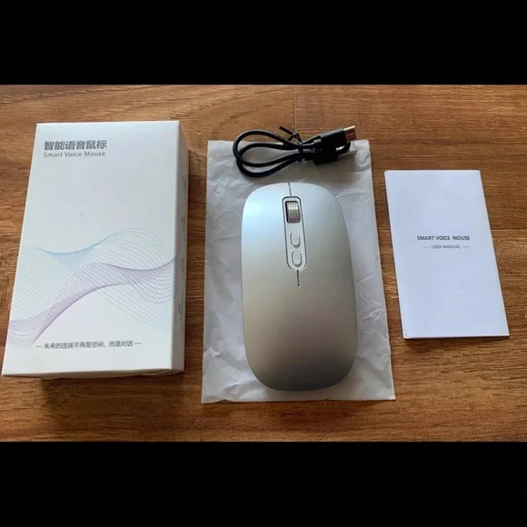 Wireless Rechargeable Intelligent Mouse 2.4G Wireless Ergonomic AI Voice Mouse