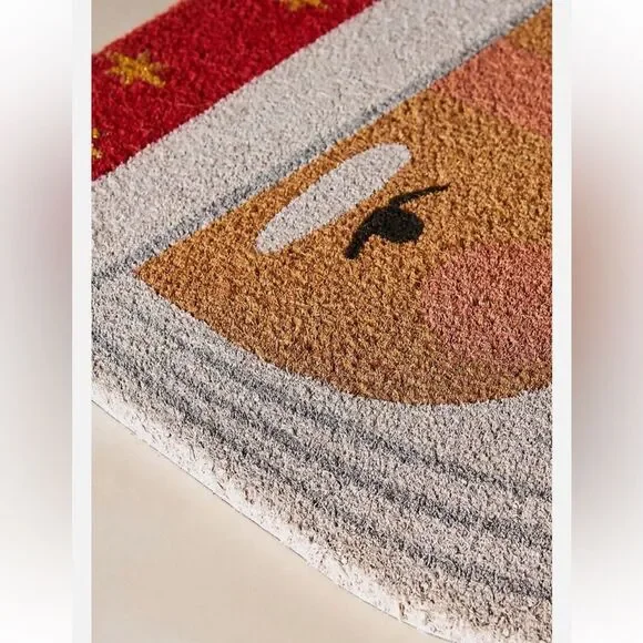 ANTHROPOLOGIE Santa Doormat Santa Claus Christmas