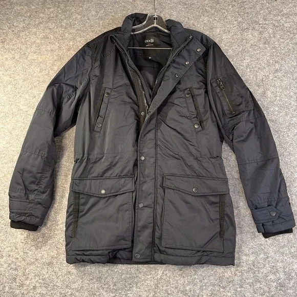 Oodji Man‎ Winter Coat Jacket Men's Medium 182 Blue Insulated Pockets Mid Length