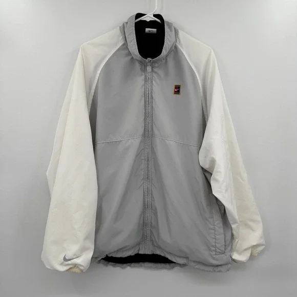 Vtg 90s Nike Challenge Court Jacket Bomber Track Windbreaker Andre Agassi‎ large