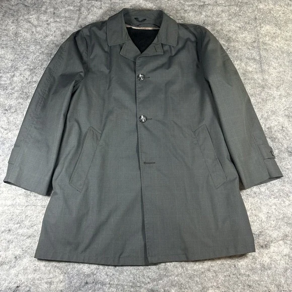 Vintage Inca The Falcon Boston Mens M‎ Gray 100% Alpaca Pile Trench Coat Jacket