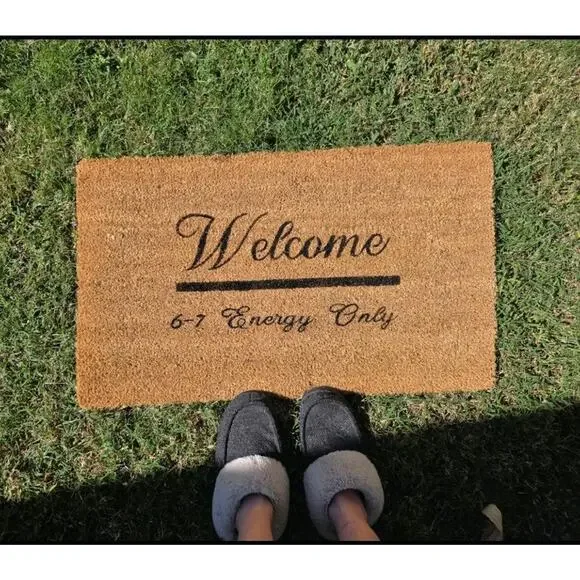 Custom 6 - 7 Energy Only Coir Doormat Welcome Mat Personalized Door Mat 18x30