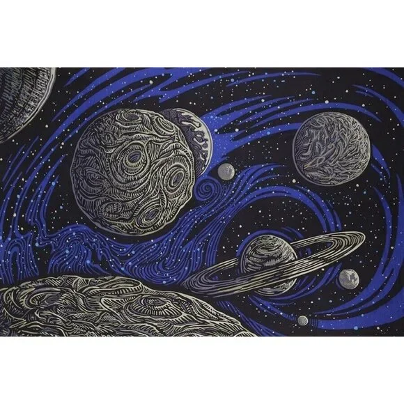 New Space Galactic Tapestry Wall Hanging Decor Gift 45x30 Planets Saturn Cosmos