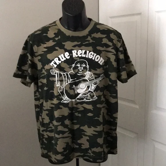 TRUE RELIGION Men's Short Sleeve Camo T-shirt | L