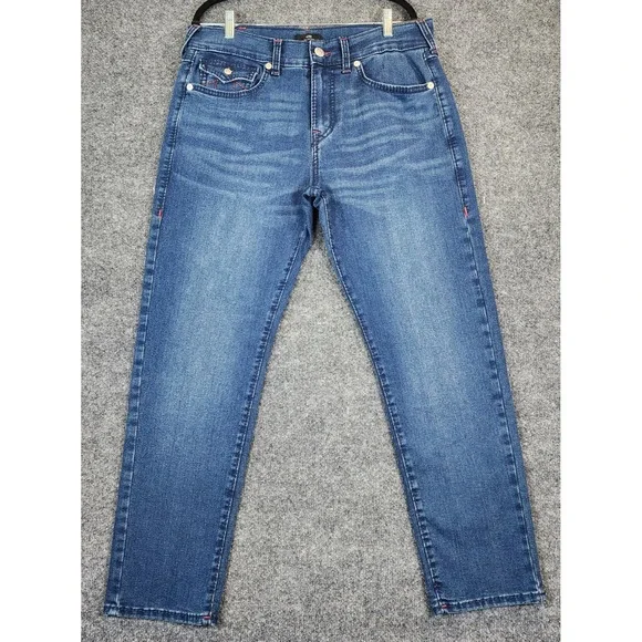 True Religion Geno Big T Flap Slim Men's Y2K Streetwear Jeans 34x30 NWT