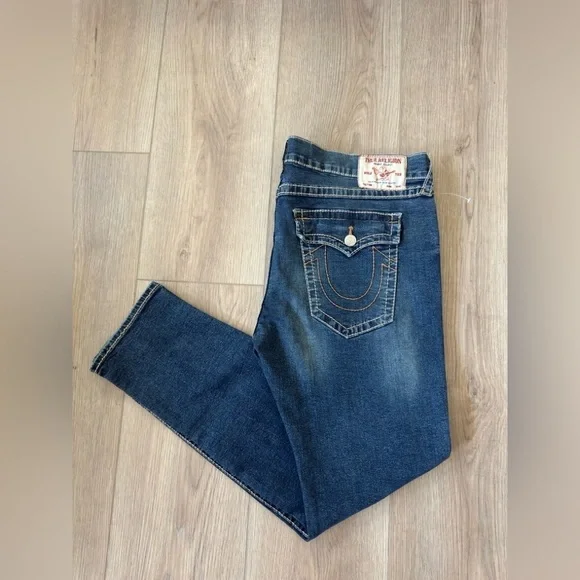 True Religion Blue Skinny Jeans with Classic Style 👖