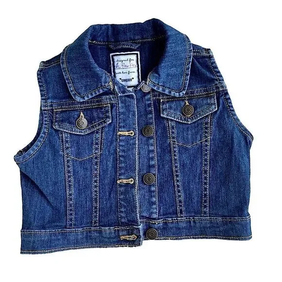 🌴 Gymboree Classic Blue Denim Vest Girls Small(5-6)