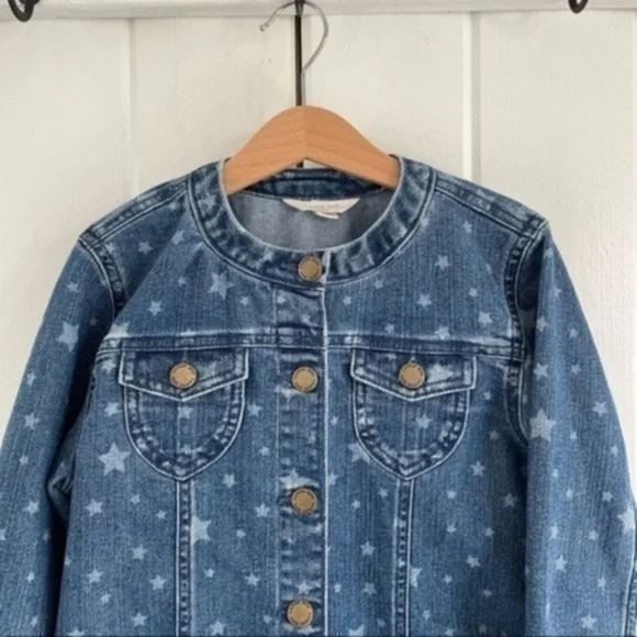 Lands End Girls Denim Stars Jacket​​​