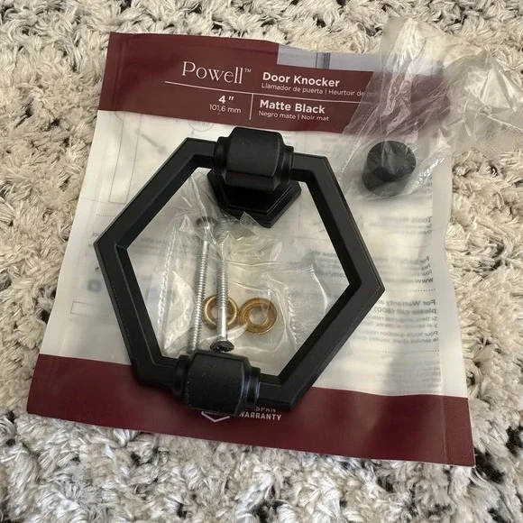 National Hardware N336-706 Powell Door Knocker, Matte‎ Black