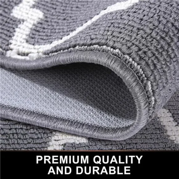 20x32, Non-Slip Absorbent Entrance Rug, Machine Washable Floor Mat, Grey