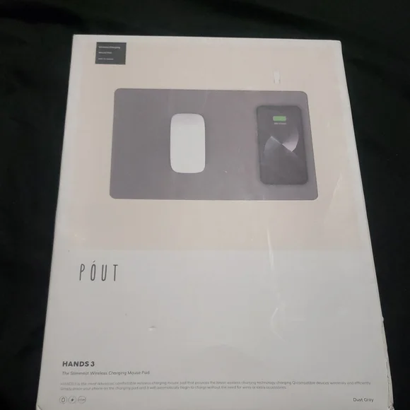 Pout Hands 3 Wireless Charging Mouse Pad Dust Gray